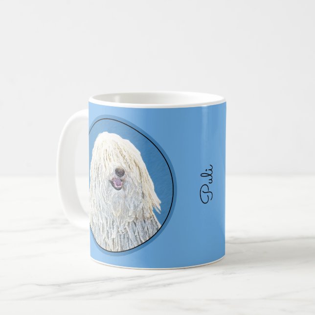 Mug Peinture Puli - Cute Original Chien Art (Devant gauche)
