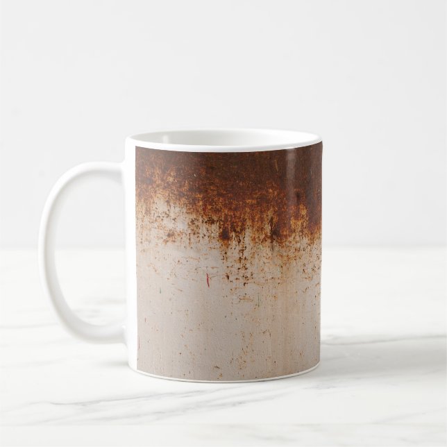 Mug Peinture qui s'écaille, texture de mur rouillé. (Gauche)