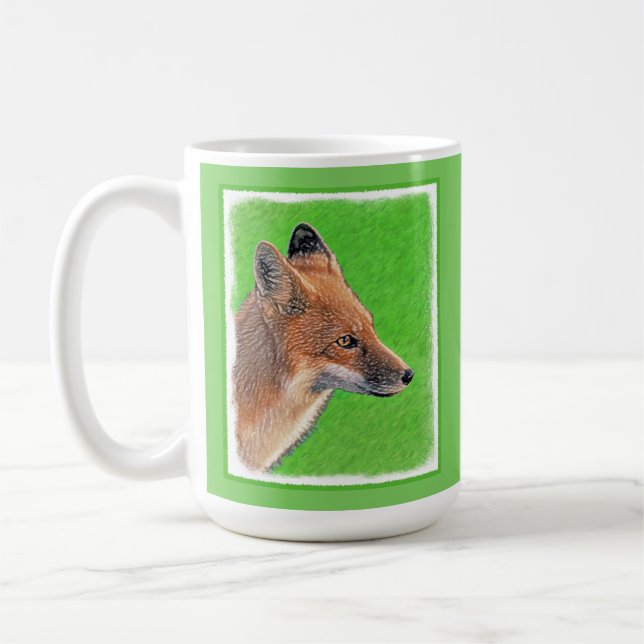 Mug Peinture Red Fox - Art original de la faune (Gauche)