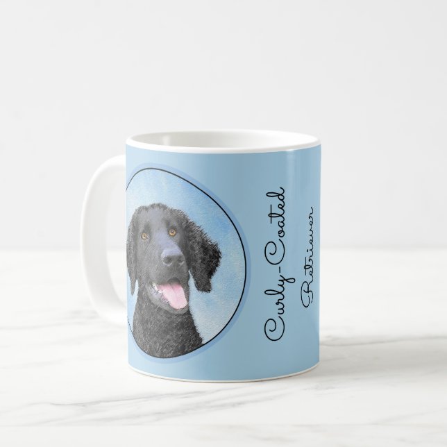 Mug Peinture Retriever recouverte de boue - Art Chien  (Devant gauche)