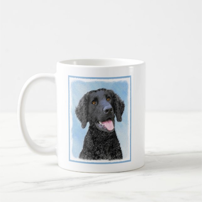 Mug Peinture Retriever recouverte de boue - Art Chien  (Gauche)