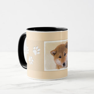 Mug Peinture (rouge) de Shiba Inu - art original de