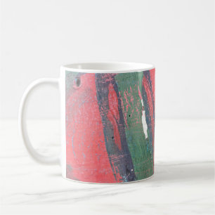 Mug Peinture rouge dessinée à la main background abstr