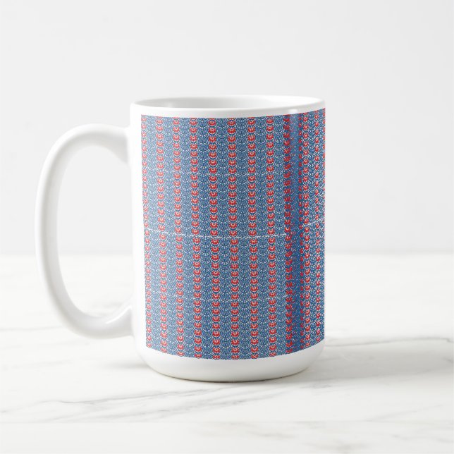 Mug Peinture rouge et orange tourbillonne ensemble, cr (Gauche)
