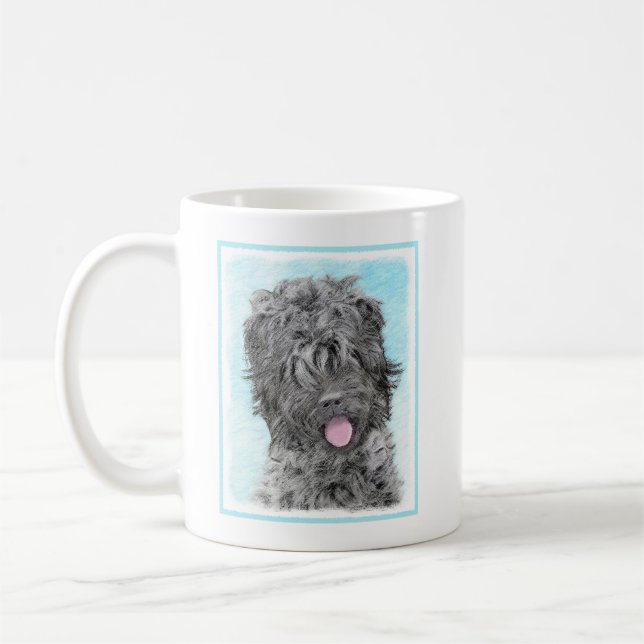 Mug Peinture russe Terrier noir - Chien original migno (Gauche)