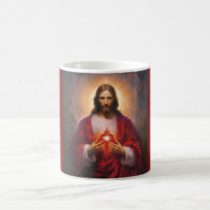 Mug Peinture sacrée d'huile de coeur de Jésus