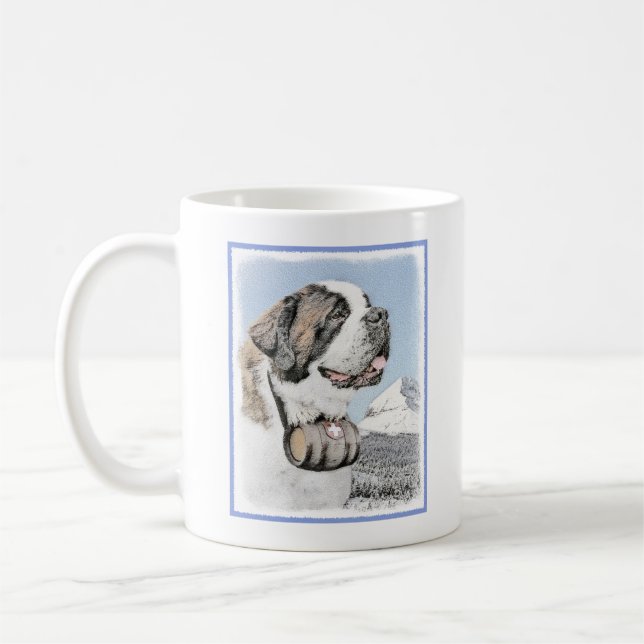 Mug Peinture Saint Bernard - Cute Original Chien Art (Gauche)