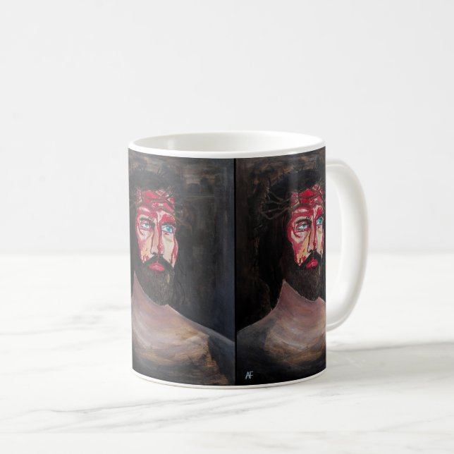 Mug Peinture Sang du Christ par Alfred Fox (Devant droit)