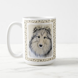 Mug Peinture Shetland Sheepdog - Jolie art original ch