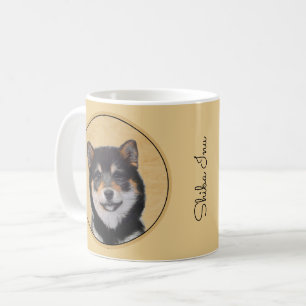 Mug Peinture Shiba Inu (Noir et Tan) - Art Chien