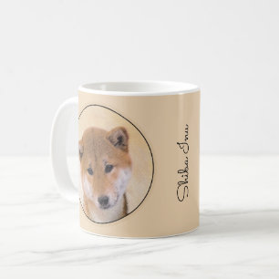 Mug Peinture Shiba Inu (Rouge) - Art Chien original