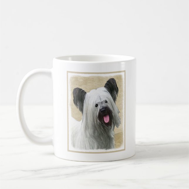 Mug Peinture Skye Terrier - Cute Original Chien Art (Gauche)