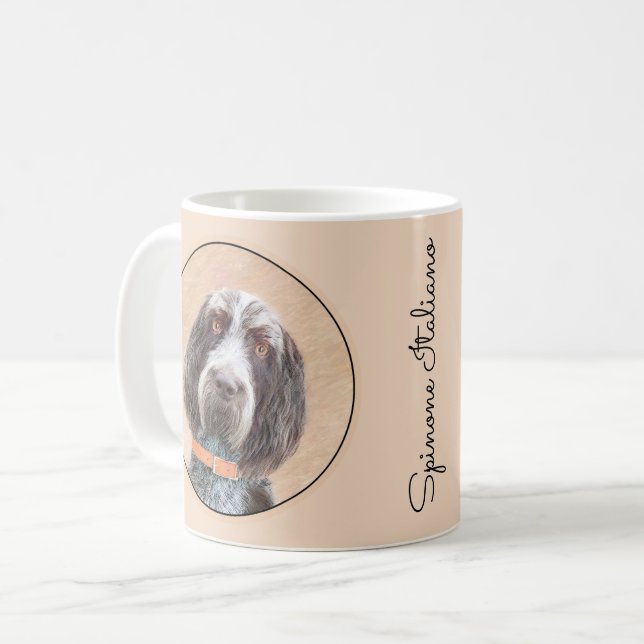 Mug Peinture Spinone Italiano - Belle Art Original Chi (Devant gauche)
