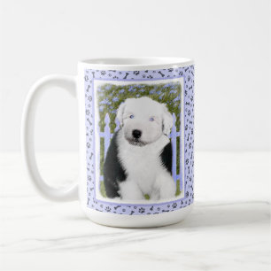 Mug Peinture sur chiots pour chien de garde anglaise -