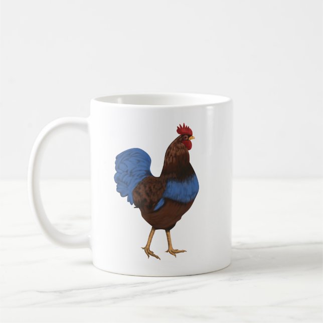 Mug Peinture sur coq agricole (Gauche)