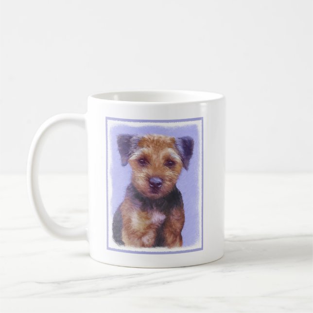 Mug Peinture sur la frontière de Terrier - jolie art o (Gauche)