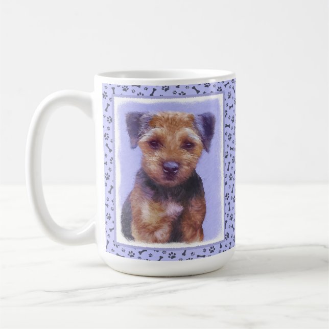 Mug Peinture sur la frontière de Terrier - jolie art o (Gauche)
