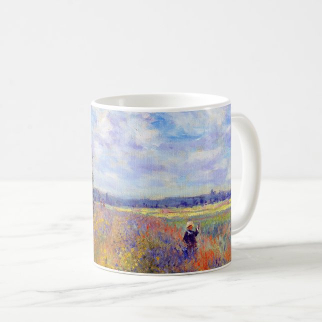 Mug Peinture sur le champ de pavot par Claude Monet (1 (Devant droit)