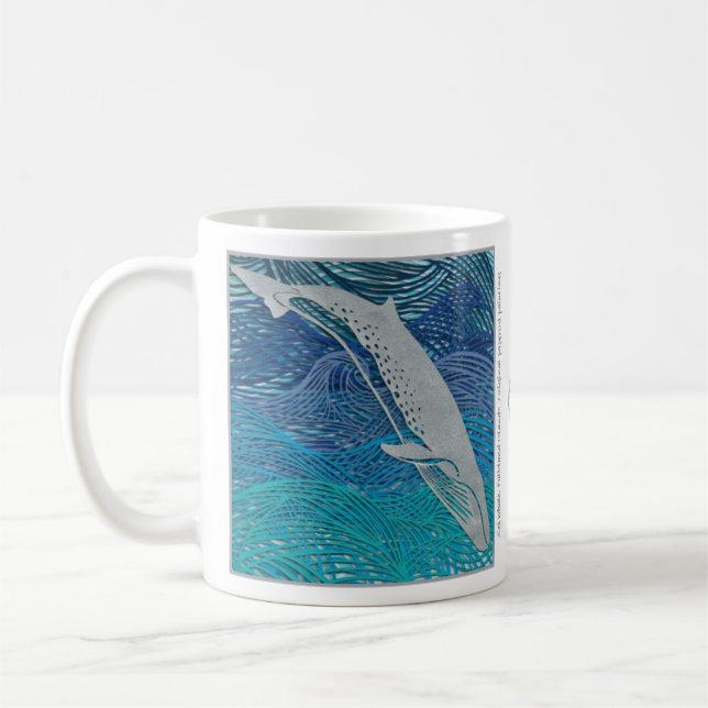 Mug Peinture sur papier de Sei Whale - Îles Falkland (Gauche)