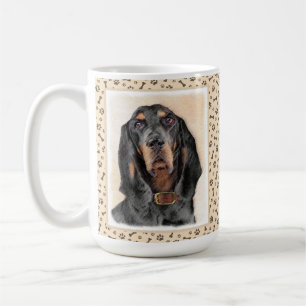 Mug Peinture sur sol noir et brun - Art original sur c
