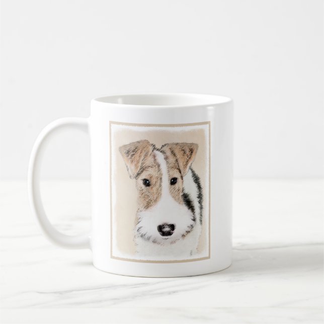 Mug Peinture Terrier de Renard de fil - Cute Original  (Gauche)