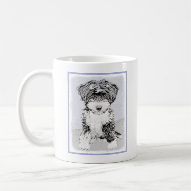 Mug Peinture Tibétaine Terrier - Cute Original Chien A (Gauche)