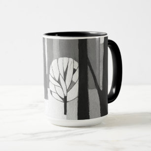 Mug Peinture urbaine d'hiver moderniste à deux toiles