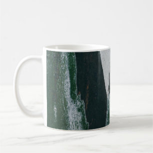 Mug Peinture verte, noire et beige