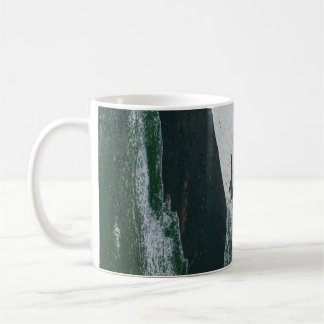 Mug Peinture verte, noire et beige