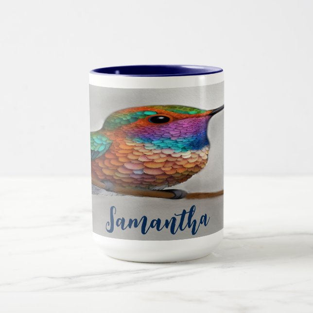 Mug Peinture vibrante de colibri d'Allen (Centre)