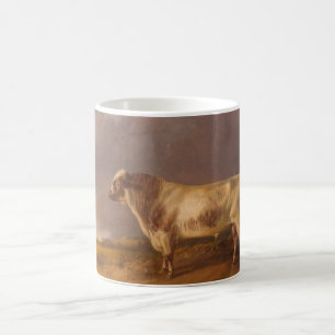 Mug Peinture vintage d'un Shorthorn Taureau