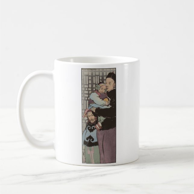 Mug Peinture vintage - Père et fille chinois (Gauche)