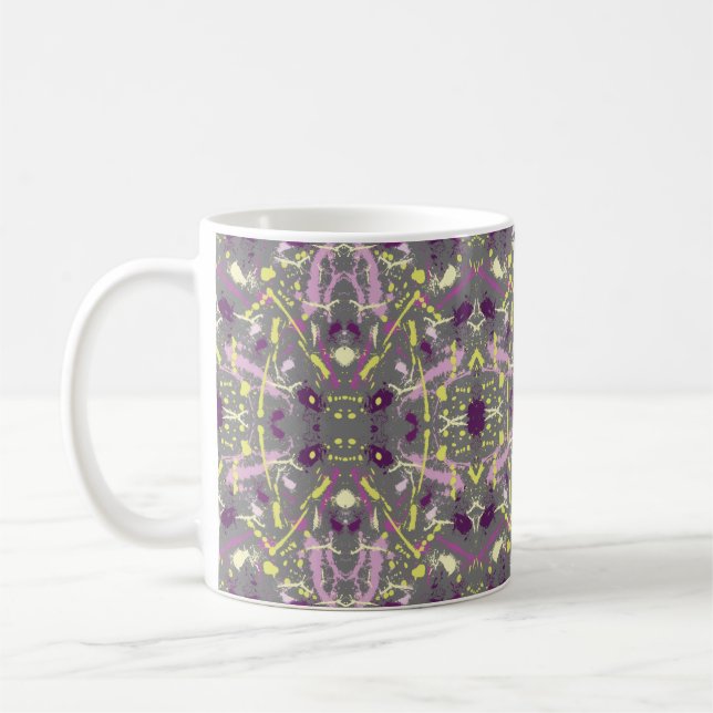 Mug Peinture violette et jaune (Gauche)