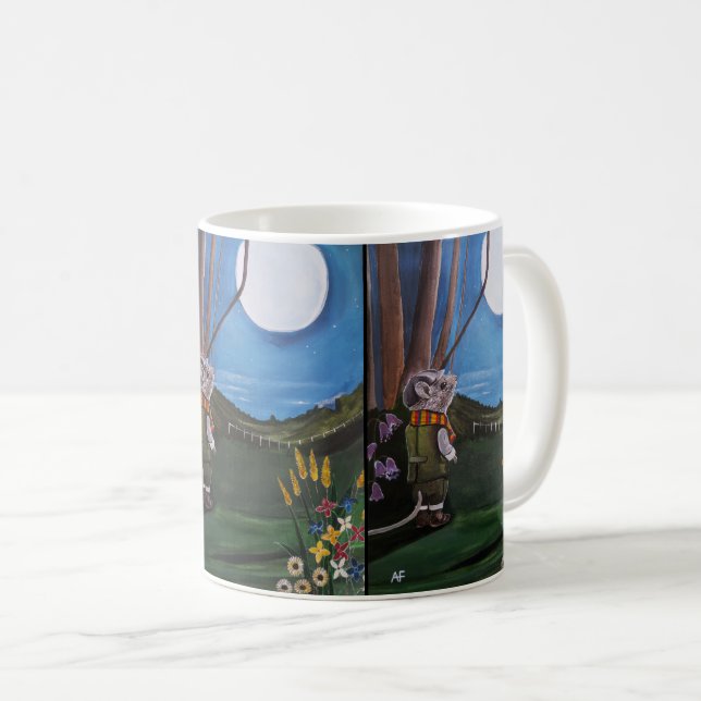 Mug Peinture Vœux sur la Lune par Alfred Fox (Devant droit)