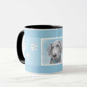 Mug Peinture Weimaraner - Beau art original de chien