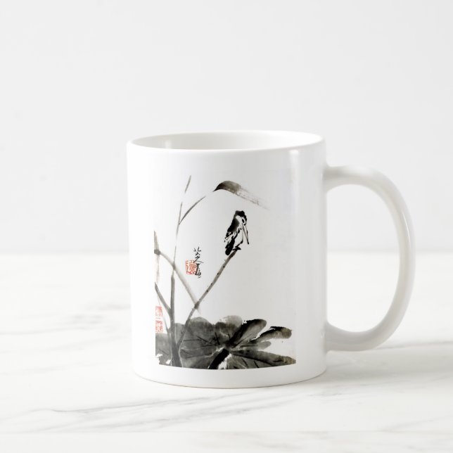Mug peintures aquarelles anciennes chinoises (Droite)