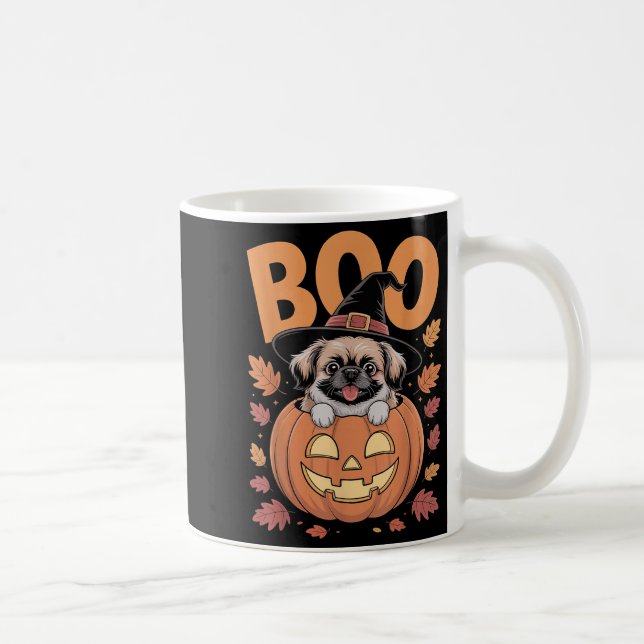 Mug Peke Costume On Pumpkin Halloween Pekingese  (Droite)