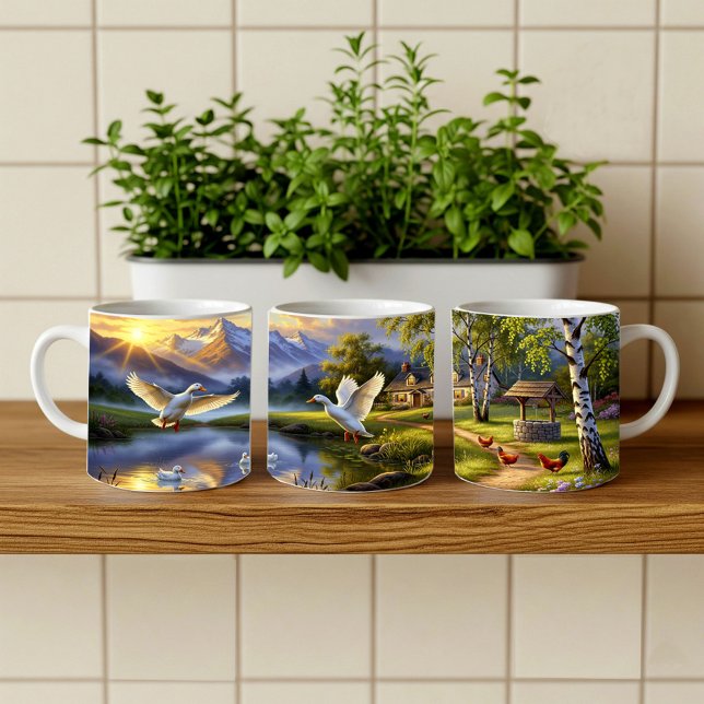 Mug Pekin Canards Peinture numérique Conception de env (Créateur téléchargé)