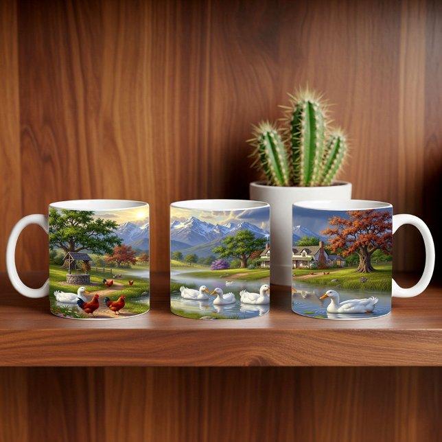 Mug Pekin Canards Peinture numérique Conception de env (Créateur téléchargé)