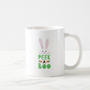 Mug Peking rose et blanc Bunny Pâques Peek-A-Boo