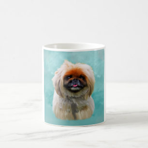 Mug Pekingese Chien Aquarelle Art Portrait