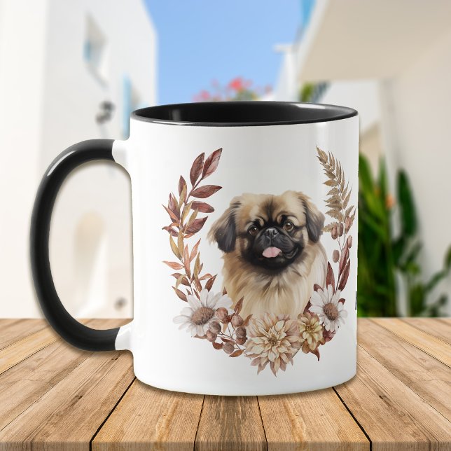 Mug Pekingese Chien - couronne d'automne (Créateur téléchargé)