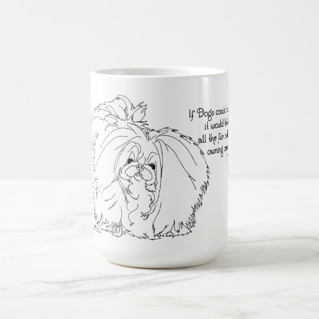 Mug Pékinois Si les chiens pouvaient parler (Centre)
