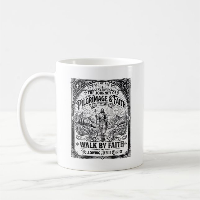 Mug Pèlerinage de Jésus Chemin Saint Voyage (Gauche)