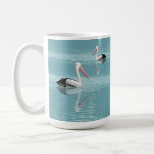 Mug Pelican Couple Paddle sur Calm Aqua Water
