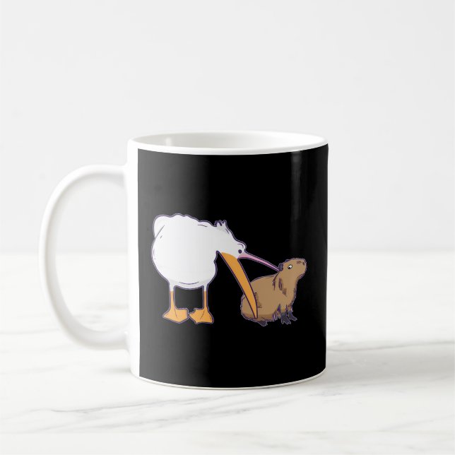Mug Pelican Essaie De Manger Le Mème Capybara Kawaii (Gauche)