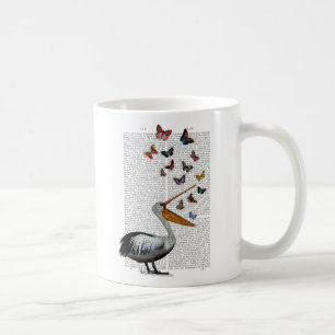 Mug Pélican et papillons