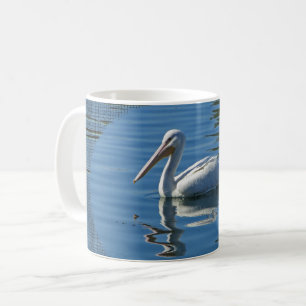 Mug Pelican Flottant Calme Eau Bleue Large Oiseau Sauv