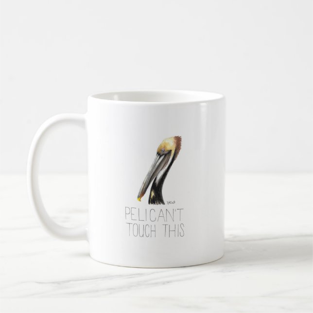 Mug Pélican ne touche pas à ça (Pélican Brown) (Gauche)