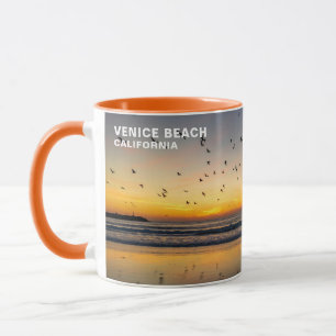 Mug Pélicans au coucher du soleil - Venice Beach, CA M